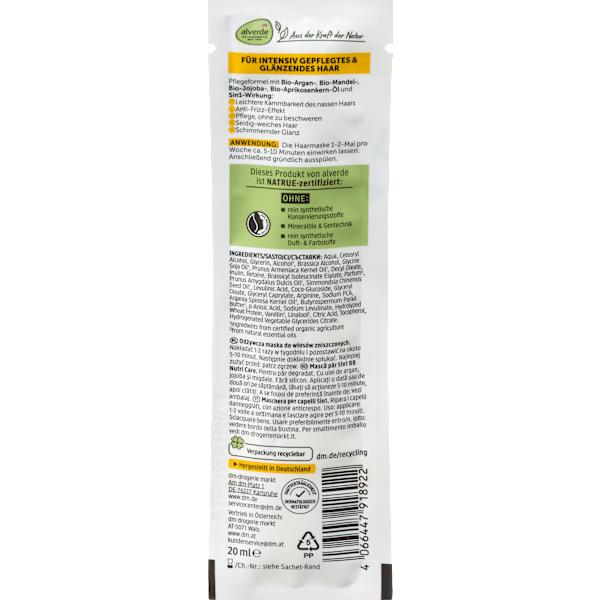 Haarmaske 5in1 BB Nutri-Care alverde NATURKOSMETIK