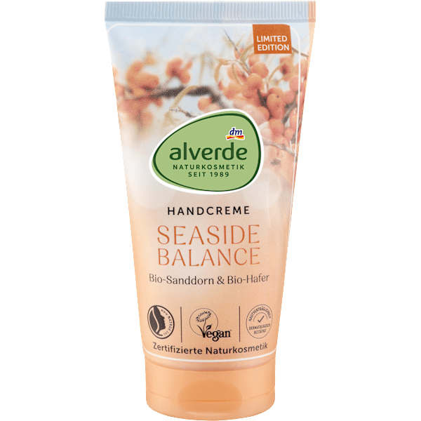 Handcreme Seaside Balance mit Sanddorn & Hafer alverde NATURKOSMETIK