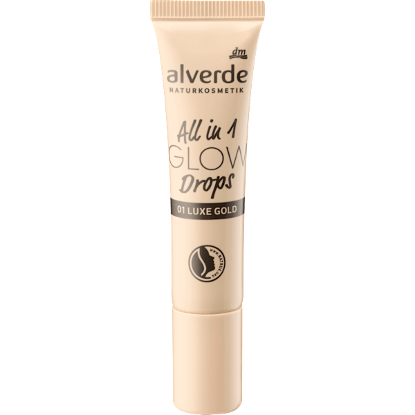 Highlighter All in 1 Glow Drops 01 Luxe Gold alverde NATURKOSMETIK