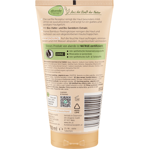 Körperpeeling Seaside Balance Sanddorn & Hafer alverde NATURKOSMETIK