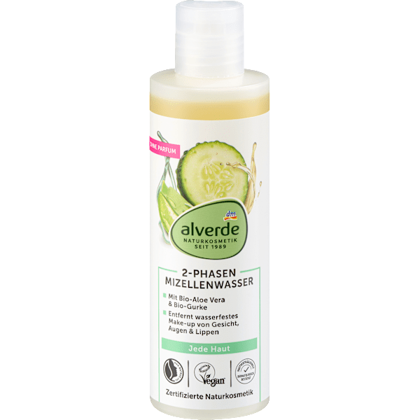 Mizellenwasser 2-Phasen Bio-Aloe Vera & Bio-Gurke alverde NATURKOSMETIK
