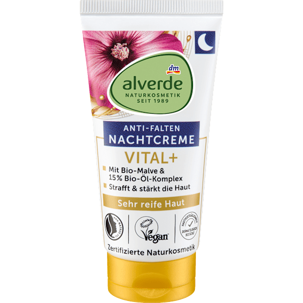 Nachcreme Anti-Falten Vital+ Ölkomplex alverde NATURKOSMETIK