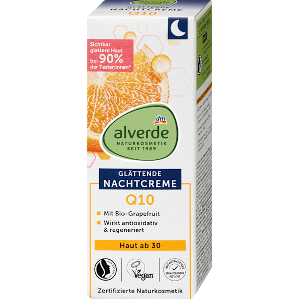 Nachtcreme Q10 Haut ab 30 alverde NATURKOSMETIK