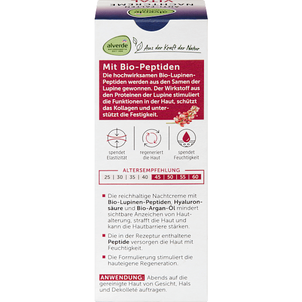Nachtcreme Vital Anti-Falten alverde NATURKOSMETIK
