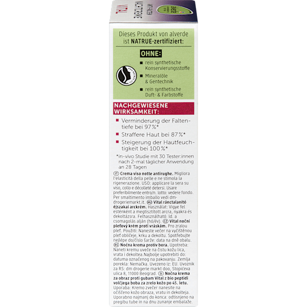 Nachtcreme Vital Anti-Falten alverde NATURKOSMETIK