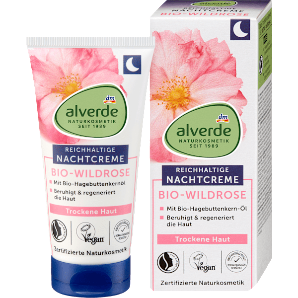 Nachtcreme Wildrose alverde NATURKOSMETIK