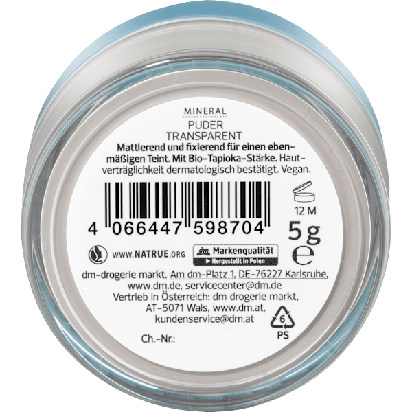 Puder Mineral Transparent alverde NATURKOSMETIK