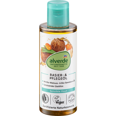 alverde NATURKOSMETIK Shaving oil and care oil with oil complex, 100 ml