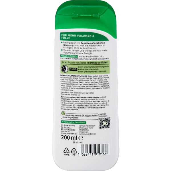 Shampoo Volumen alverde NATURKOSMETIK