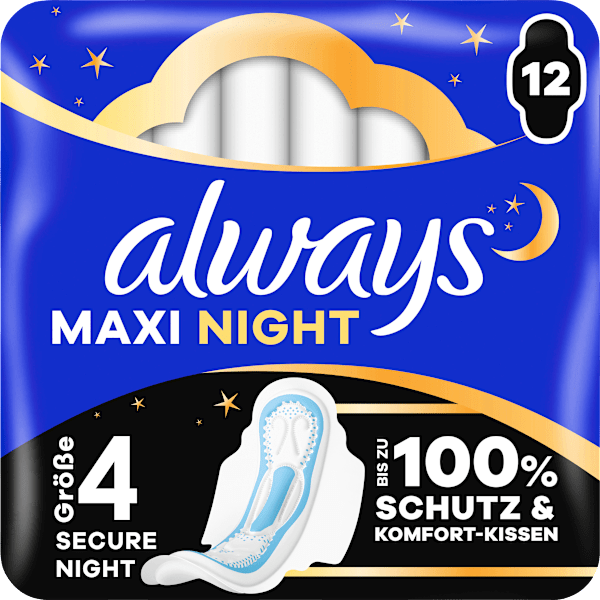 Damenbinden Maxi Night mit Flügeln always