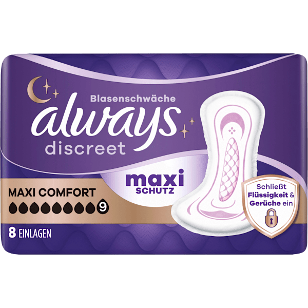 discreet Einlagen Inkontinenz Maxi Comfort always