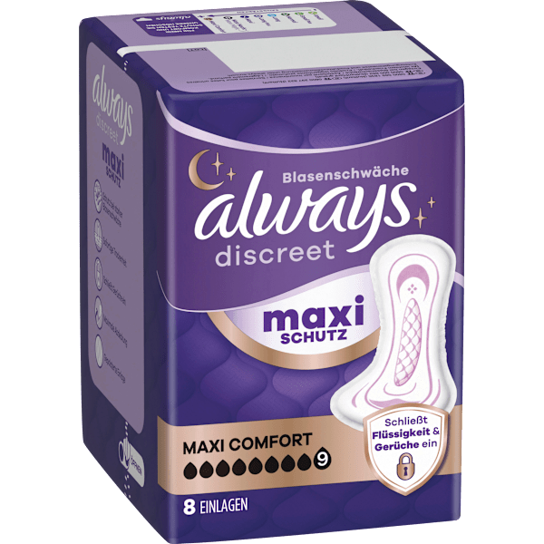 discreet Einlagen Inkontinenz Maxi Comfort always
