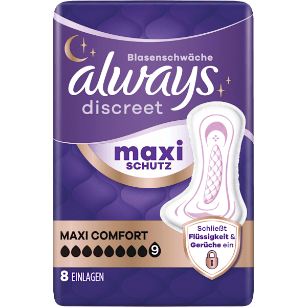 discreet Einlagen Inkontinenz Maxi Comfort always