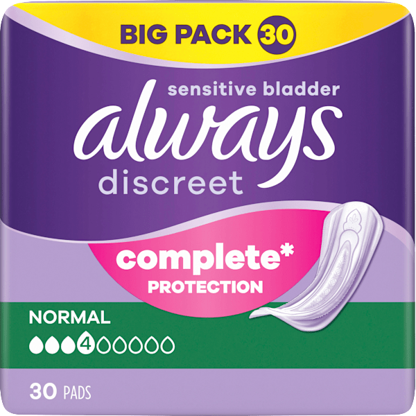 discreet Einlagen Inkontinenz Normal, Big Pack always