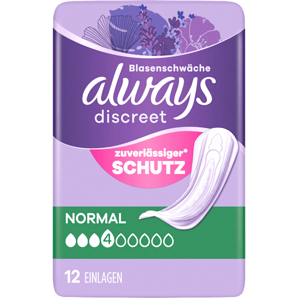 discreet Einlagen Inkontinenz Normal always