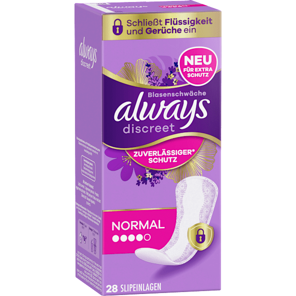 discreet Slipeinlagen Inkontinenz Normal always