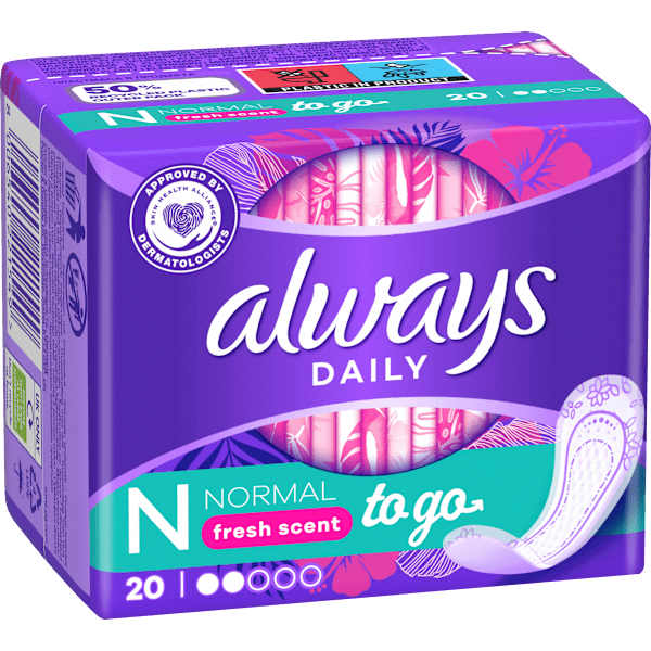 Slipeinlagen Normal to go mit Frischeduft always