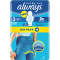 Ultra-Binden Day Long Plus 3 mit Flügeln, Big Pack always