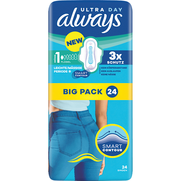 Ultra-Binden Day Normal 1 mit Flügel, Big Pack always