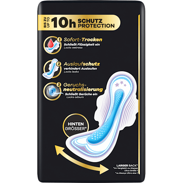 Ultra-Binden Secure Night 4 mit Flügeln, Big Pack always
