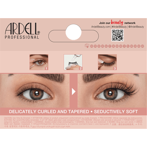 Künstliche Wimpern Set 434 3/4 Naked (1 Paar) & Mini Duo Kleber ARDELL