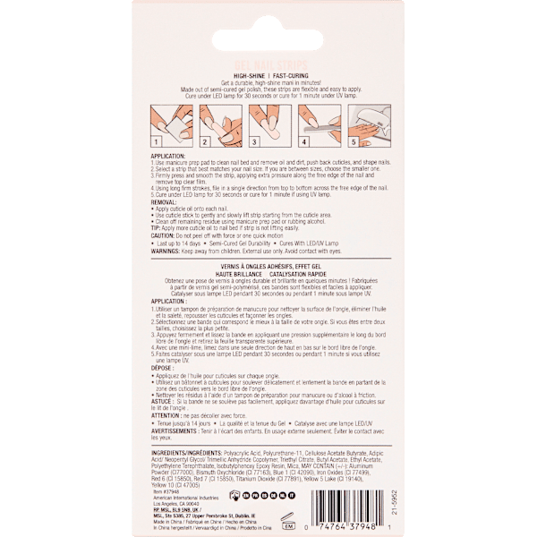 UV Gel Nagelfolien, Gel Nail Strips Lovers Lane ARDELL