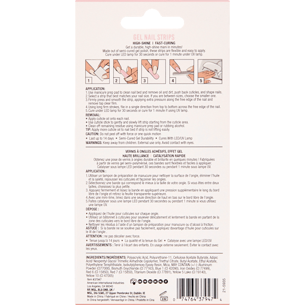 UV Gel Nagelfolien, Gel Nail Strips Peony Dreams ARDELL