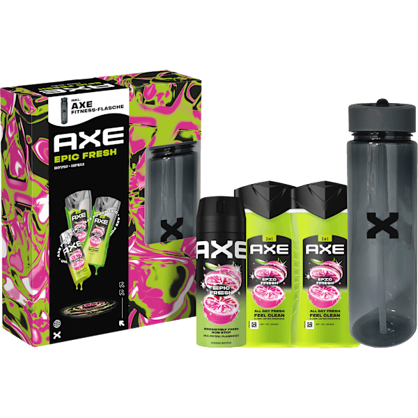 Geschenkset Epic Fresh inkl. Fitness-Flasche 3tlg AXE