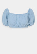 Missguided CHAMBRAY CROP TOP