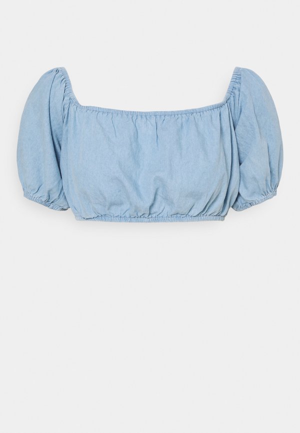 Missguided CHAMBRAY CROP TOP