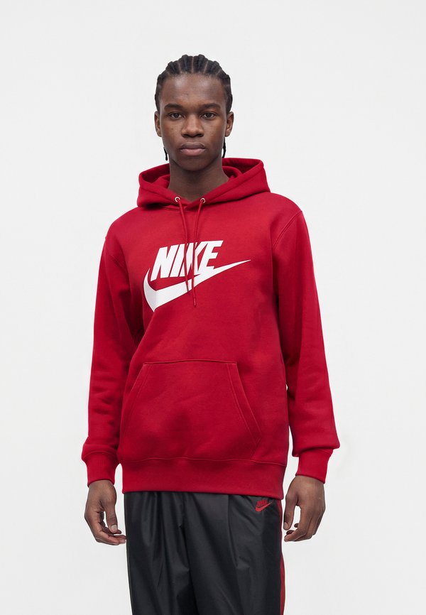 Nike Sportswear CLUB - Hoodie - tough red/white