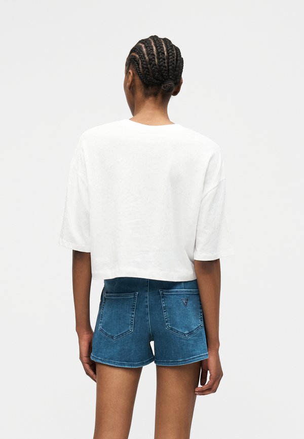 Guess RHINESTONE CROP TEE