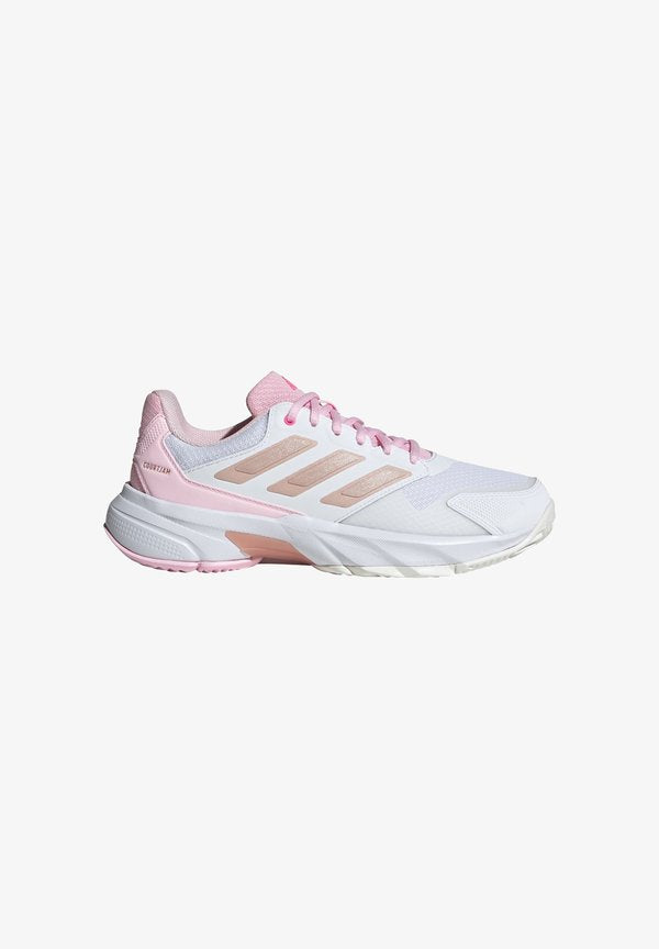 adidas Performance COURTJAM CONTROL 3 - Multicourt tennis shoes - cloud white   silver metallic   lucid pink