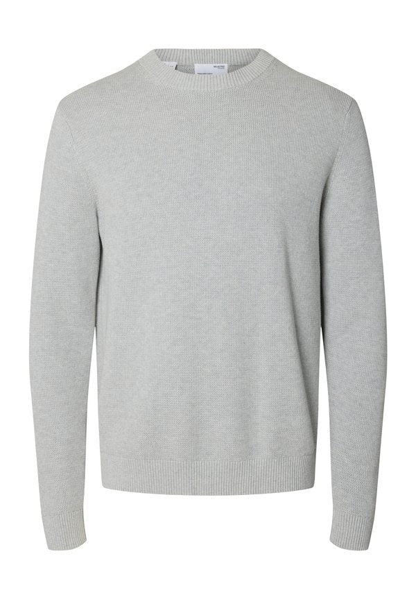 Selected SLHDANE LS KNIT STRUCTURE CREW NECK NOOS