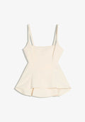Bershka STRAPPY RUFFLED - TOP - Top - beige
