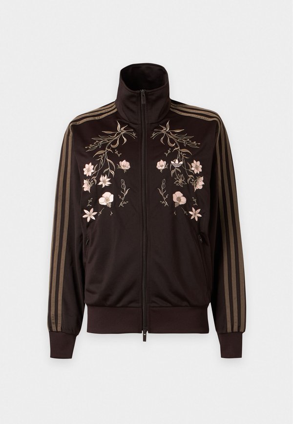 adidas Originals FIREBIRD LOOSE EMBROIDED - Zip-up sweatshirt - aurora coffee