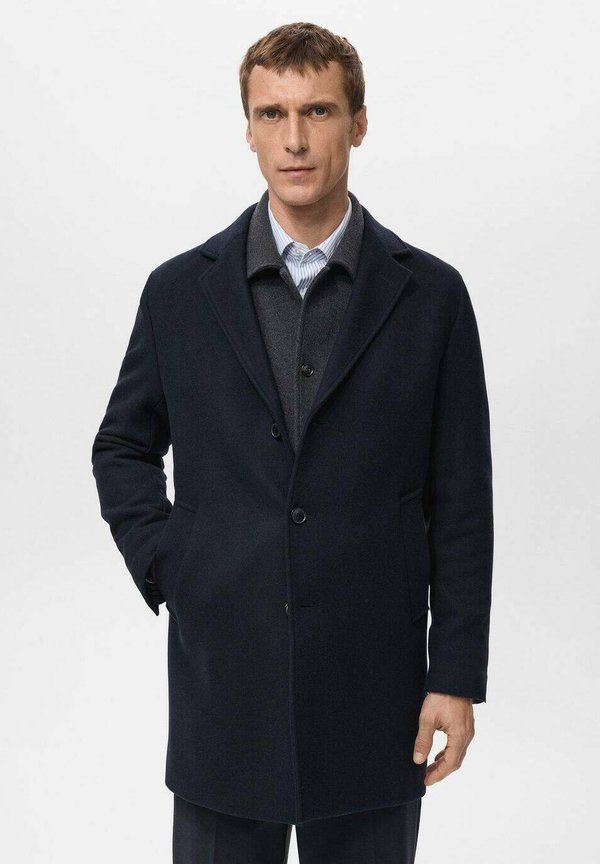 Mango Short coat - marineblauw