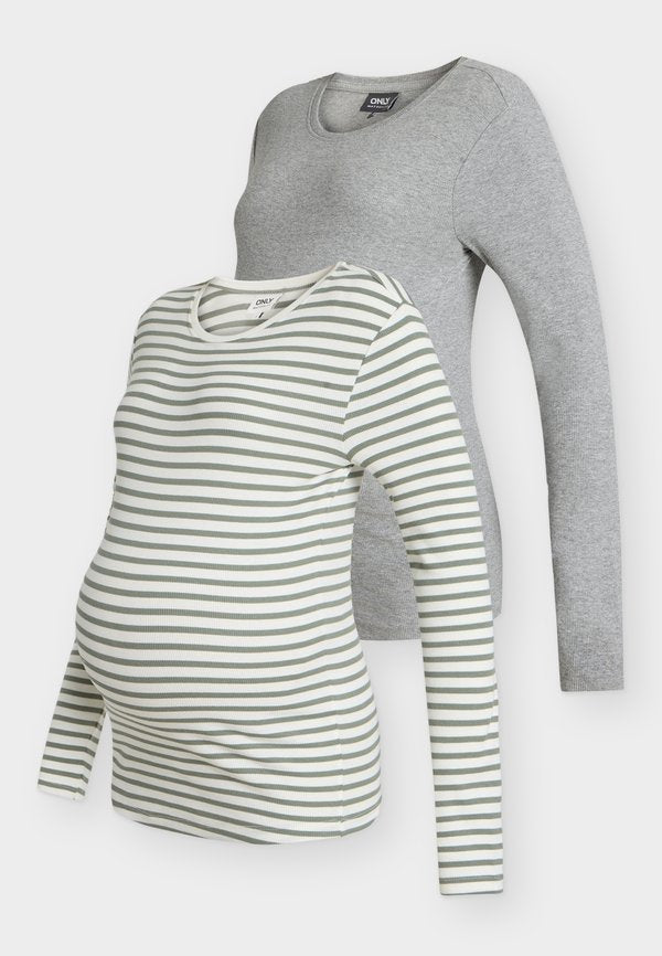 ONLY MATERNITY OLMBEA L/S O-NECK TOP 2-PACK JRS