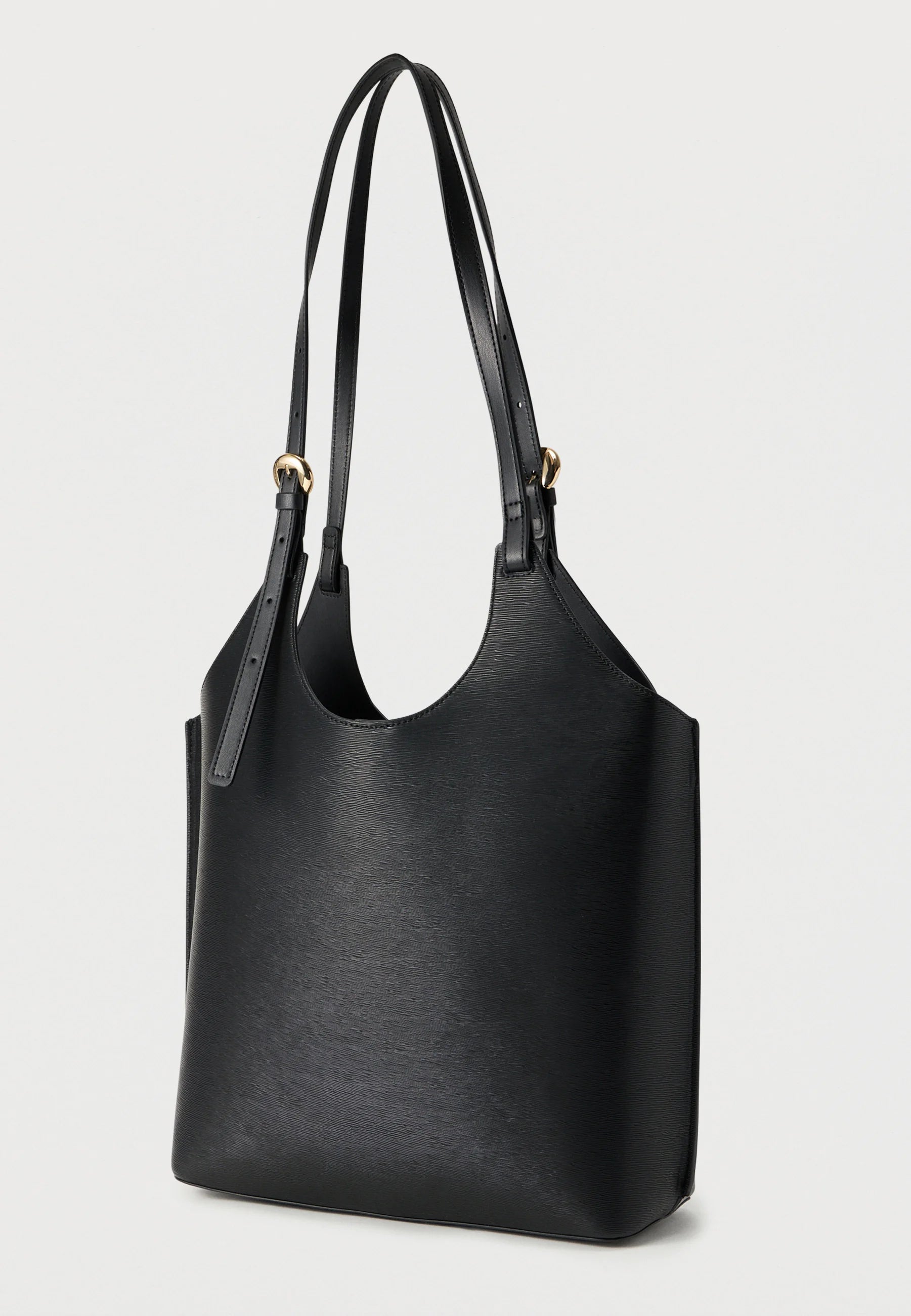 Tommy Hilfiger METALLIC LOGO TOTE BAG - Tote bag - black