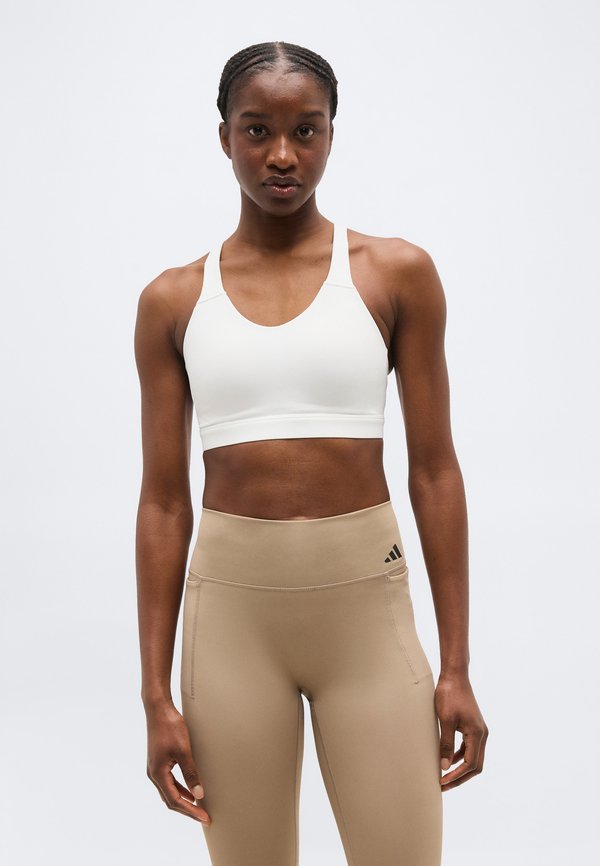 adidas Performance OPTIMÉ ESSENTIALS WORKOUT HIGH SUPPORT BRA - High support sports bra - white