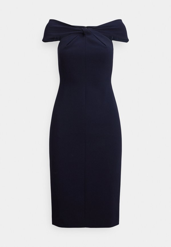 Lauren Ralph Lauren Petite TWIST-FRONT CREPE COCKTAIL DRESS