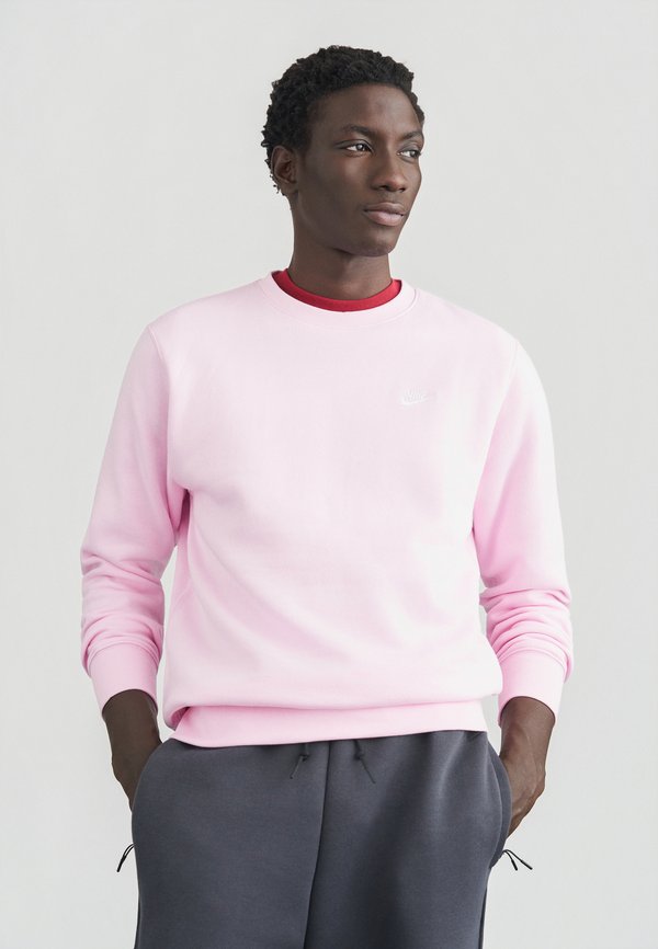Nike Sportswear CLUB CREW - Sweatshirt - pink foam/white