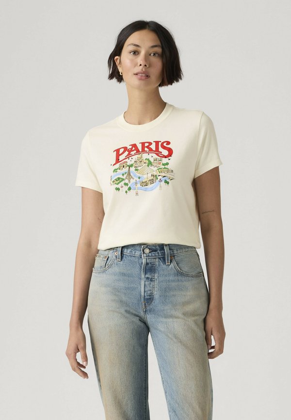 Levi's® GR FAVORITE TEE 2.0 (TBD NAME) PARIS EGR - Print T-shirt - paris egret - whites