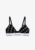 Calvin Klein LIGHTLY LINED TRIANGLE - Triangle bra - collegiate logo small black