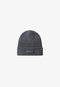Calvin Klein PATCH CHUNKY RIB COTTON BEANIE - Beanie - anthracite