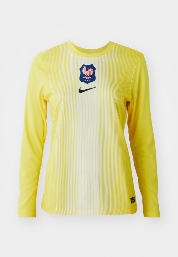 Nike Performance FRANCE FFF STADIUM LONG SLEEVES GOAL KEEPER - Goalkeeper jersey - lightening/coconut milk/black