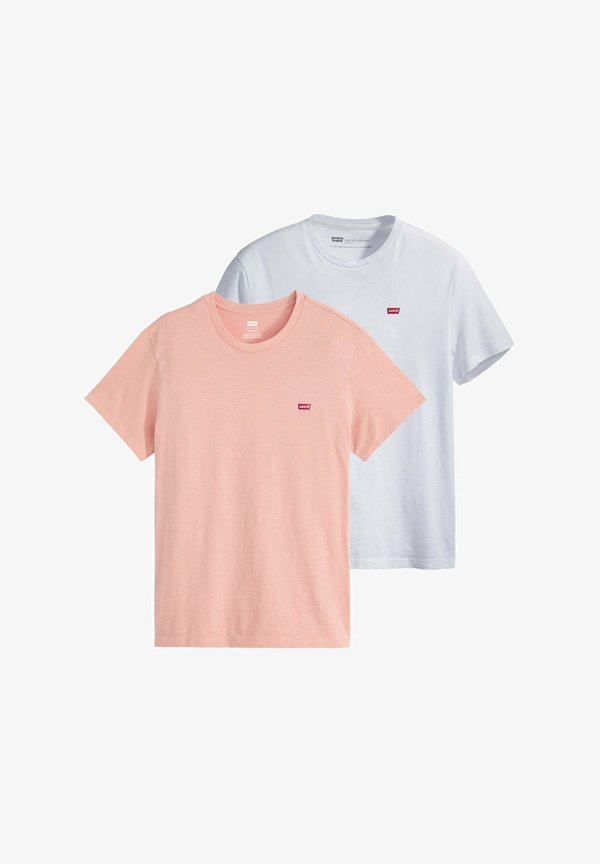 Levi's® 2 PACK - Basic T-shirt - weiß/rosa