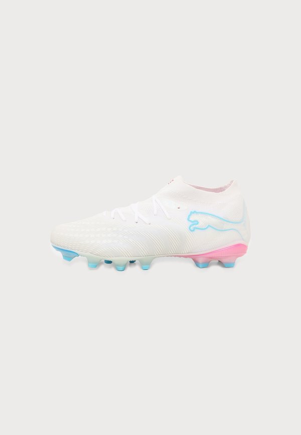 Puma FUTURE 9 PRO WHITE FG/AG - Firm-ground football boots - puma white-luminous blue-luminous pink