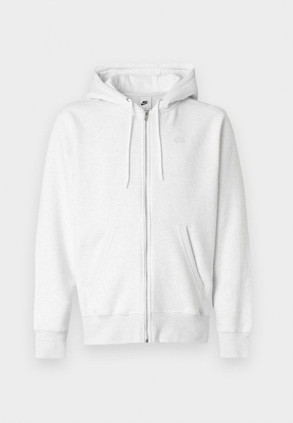 Nike Sportswear M NK CLUB BB FZ HOODIE - Zip-up sweatshirt - birch heather/white