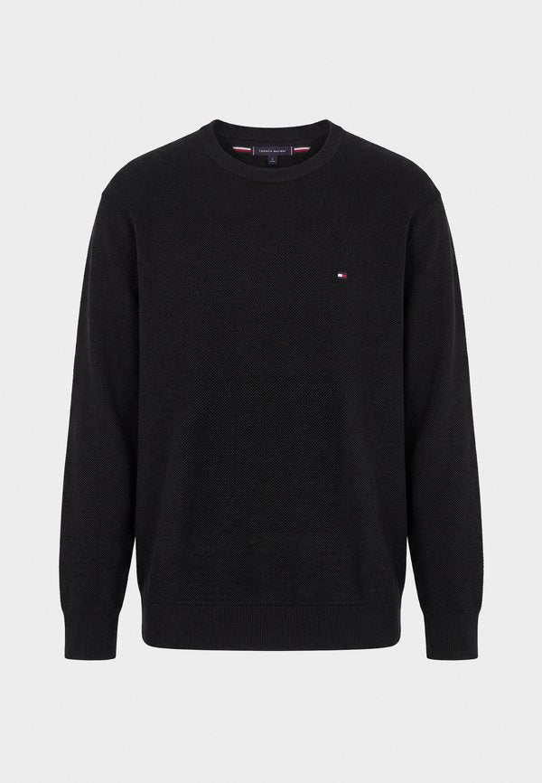 Tommy Hilfiger ESSENTIAL STRUCTURE CREW NECK - Jumper - black